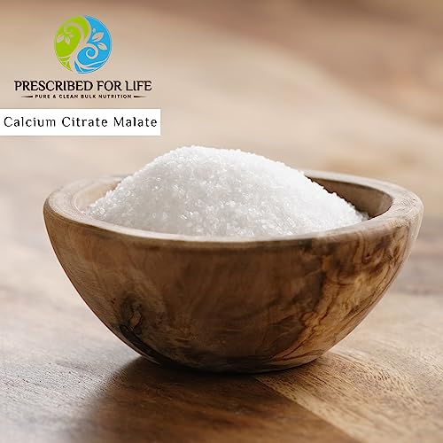 Prescribed For Life Calcium Citrate Malate | Pure Vegan Calcium Powder For Bone Health & Cardiovascular Support | Easy Absorption Formula | Non Gmo | Filler & Additive Free (12 Oz / 340 G) #TOP1