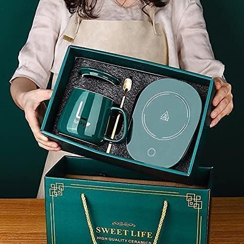 Image of Ashtabal Home Coffee Mug Warmer, Electric Coffee Warmer for Desk with Auto Shut Off and Cup Spoon, Smart Cup Warmer for Warming & Heating Coffee, Beverage, Milk, Tea and Hot Chocolate