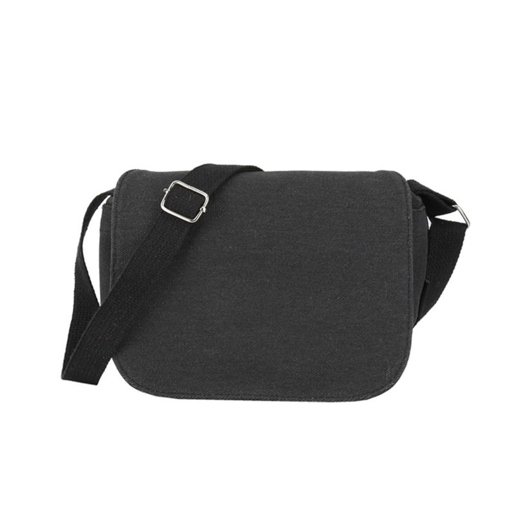 oukesin Kleine Umhängetasche aus Canvas für Damen für den Alltag, 054Schwarz