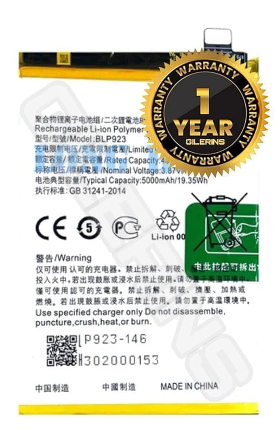 Image of Original BLP923 Battery for Oppo A97(5G), A77 5G Battery with 1 Year Warranty** (BB177)