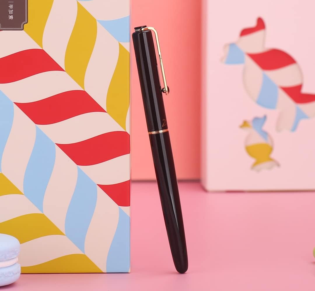 Picasso 620 Yummy Candy Series Fountain Pen with Gift Box (Black, EF Nib 0.35mm)