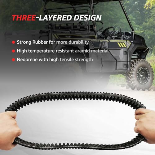 Image of 59011-0037 Drive Belt Compatible with Kawasaki Mule PRO FX DX FXT FXR DXT 2015-2024 EPS LE FE Camo KAF820 KAF1000 All Models