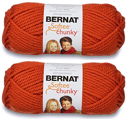 (Pack of 2) Bernat Softee Chunky Yarn-Pumpkin