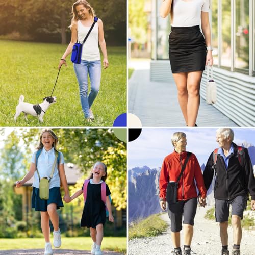 Image of Water Bottle Holder with Strap, Water Bottle Carrier Bag with Phone Pocket, Crossbody Hand Strap Insulated Neoprene 32 /40 oz Water Bottle Sleeve for Walking Hiking Camping Theme Park