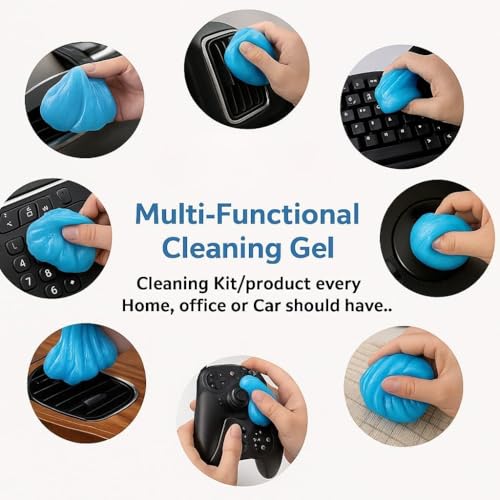 Image of Meliora Cleaning Gel for Car AC Vent Interior Dust Keyboard Cleaner Super Universal Car Interior, Keyboard, PC, Laptop, Electronic Gadget Cleaning Kit Car Cleaning Gel (Blue - 160 gm)