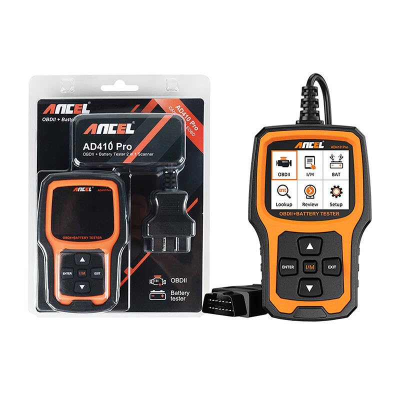 Ancel 2in1 Diagnostic Scanner OBD2 and Battery Tester AD410 PRO