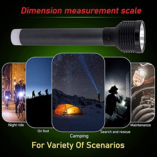 Image of IDOLESHOP Rechargeable Aluminum LED Long Range Home Emergency Search Torch Light (Multicolor)