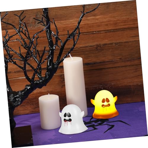 Decoración fantasma Halloween con 12 velas LED para interior casa 5