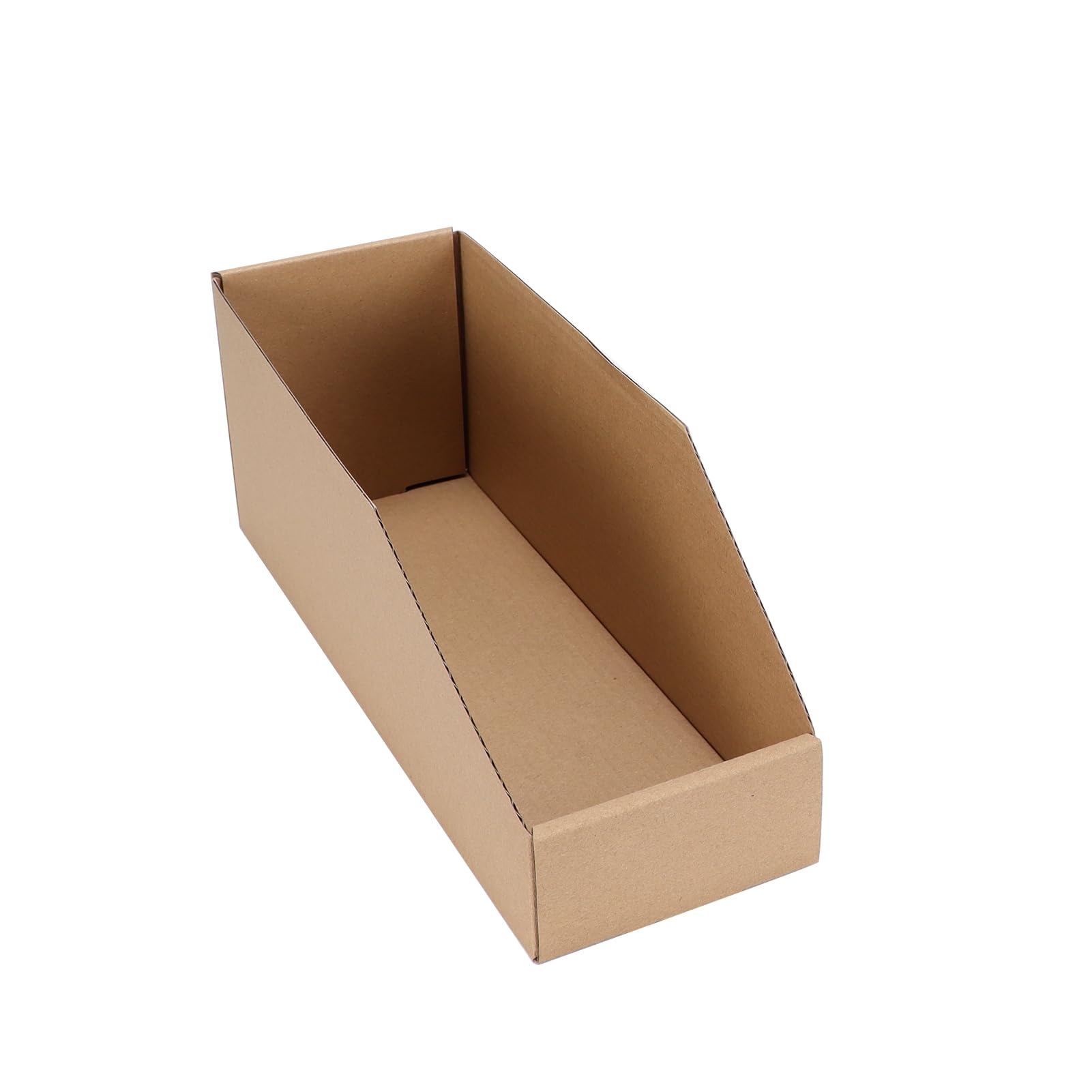 EXYGLO Contenitori in cartone, confezione da 35 scatole di cartone ondulato, 30 x 10 x 11,4 cm, per dispensa, scaffali, garage, ufficio, negozio, marrone