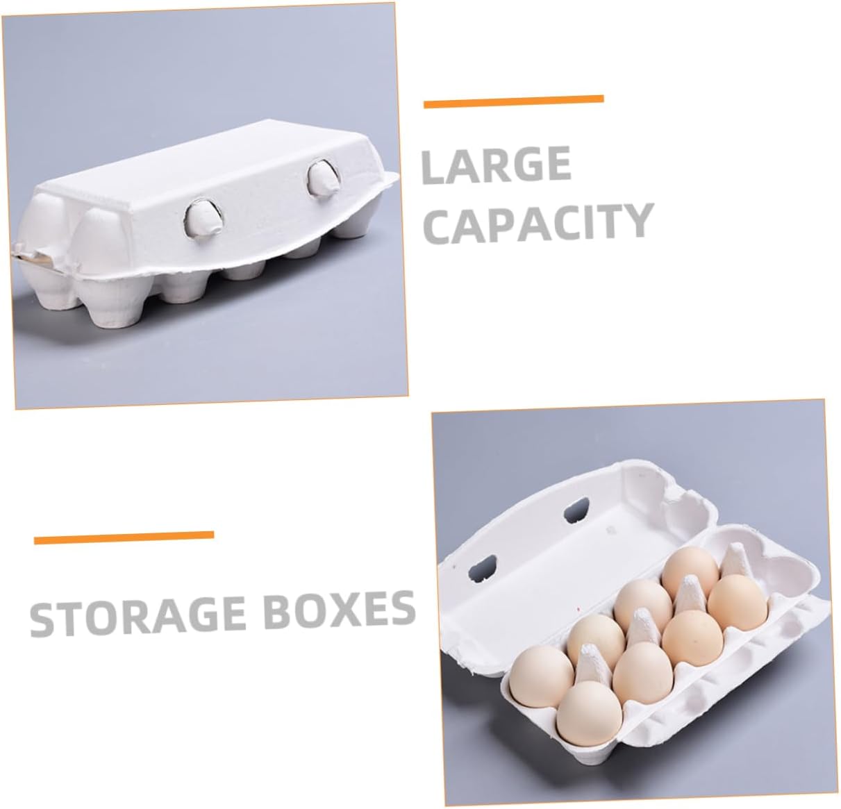 10pcs Pulp Storage Boxes Compartment Household Racks for Safe and Organized Refrigerator Storage White -saving Design