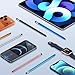 LINFANC 12Pcs Stylus Pen for Touchscreen, 2-in-1 High Precision & Sensitivity Stylus Pen for iPad/iPhone/Android Smartphones and Tablets Compatible with All Touch Screens