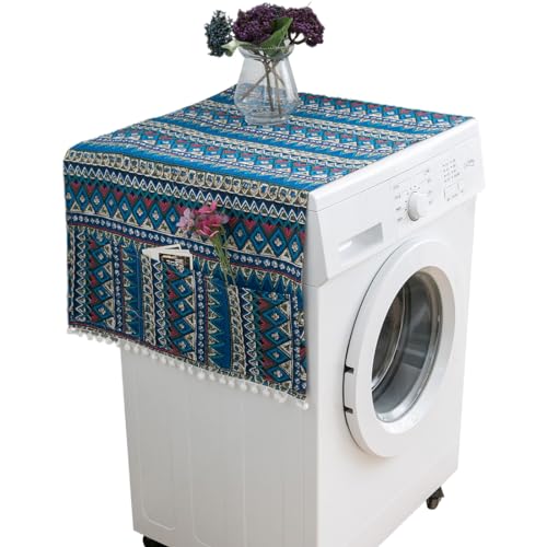 GXGM Cubre Lavadora, Funda Lavadora,Cubierta de Lavadora, Funda para frigorífico, Funda Antipolvo, 130 x 55 cm