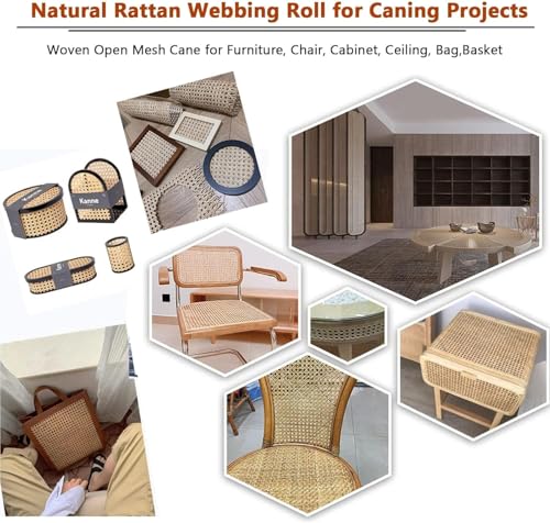 Malla de mimbre de rejilla natural para restaurar y decorar tus muebles 7