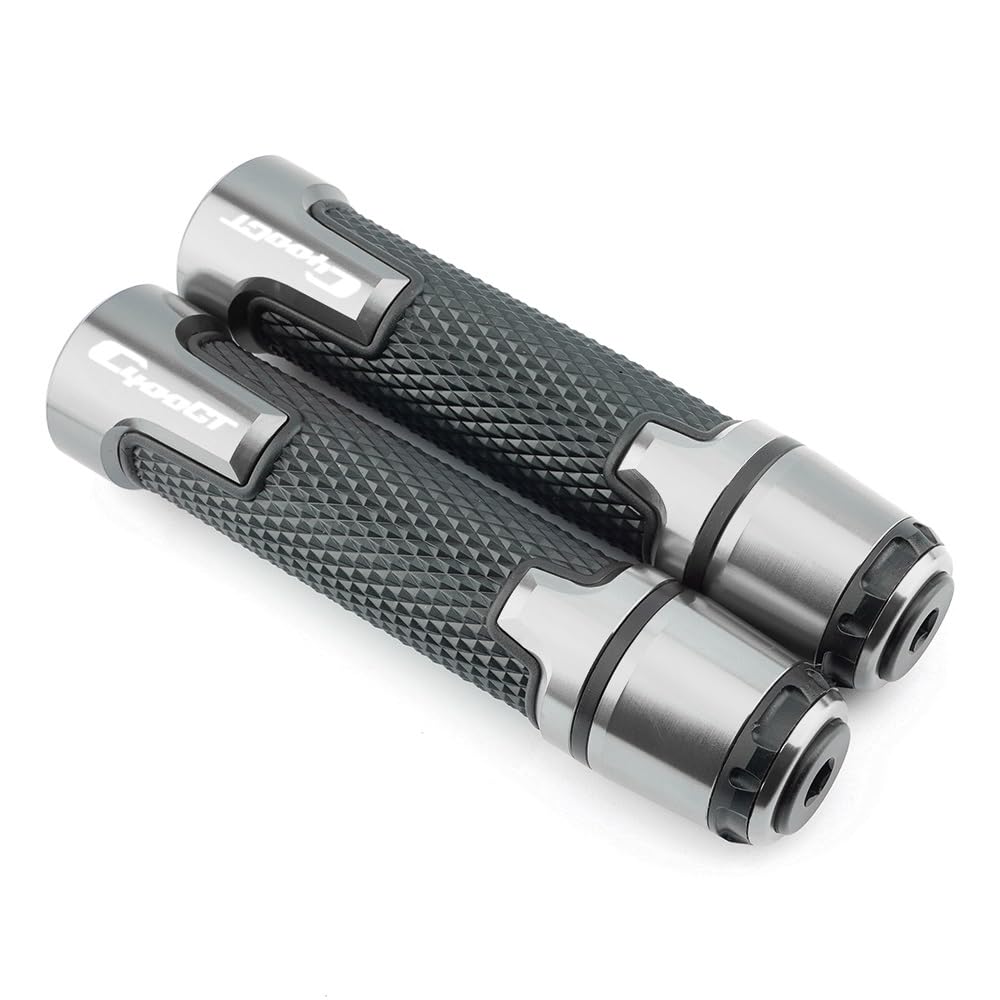 Puños de manillar 22mm para BMW C400X y C400GT con tapones finales de aluminio negro en kit