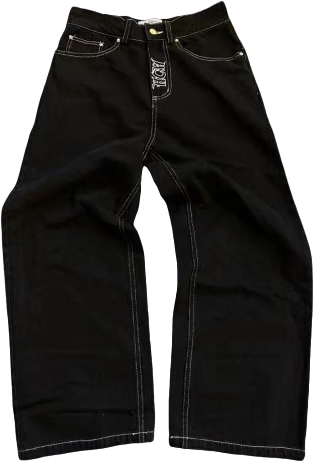 Y2K Streetwear Loose Jeans Men's Hip-hop Printed Gothic Pants high Waist Wide Leg Harajuku Hip-hop Wide Leg Pants