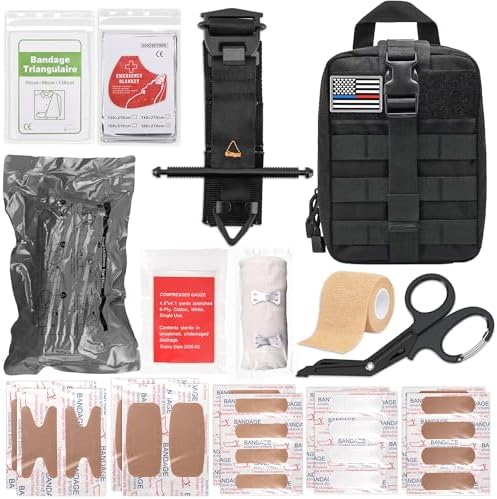 IFAK Trauma Kit with Tourniquet, 4-Inch Israeli Bandage, Tactical...