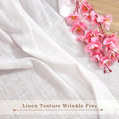 Image of HOMEMONDE Sheer Curtains for Living Room, Bed Room - Transparent Curtain Home Decor