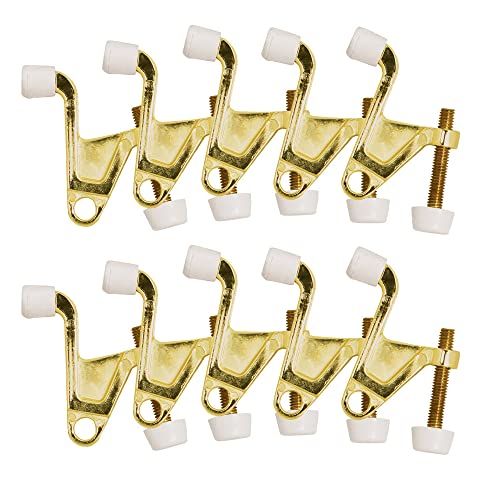 Design House 181826 Jumbo Hinge Pin Door Stop, 10Pack, Polished Brass