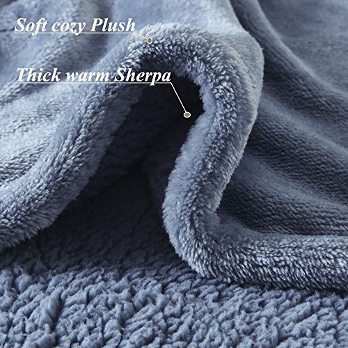 Beautyrest Reversible Microlight To Sherpa Electric Blanket, Auto Shut Off, Virtually Zero Emf, Multi Heat Setting, Ul Certified, Machine Washable, Blue Oversized Throw (60 Inx70 In) #TOP3
