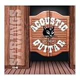Gato Negro Juego de Cuerdas para Guitarra Acústica 10-48, Fabricado Artesanalmente en España desde 1868, Entorchadas 65% Bronce y 35% Zinc