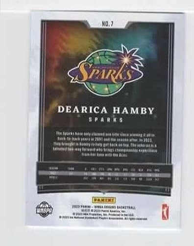 Miniatura 2 de 2023 Panini WNBA Origins #7 Dearica Hamby Los Angeles Sparks Official Basketball Trading Card