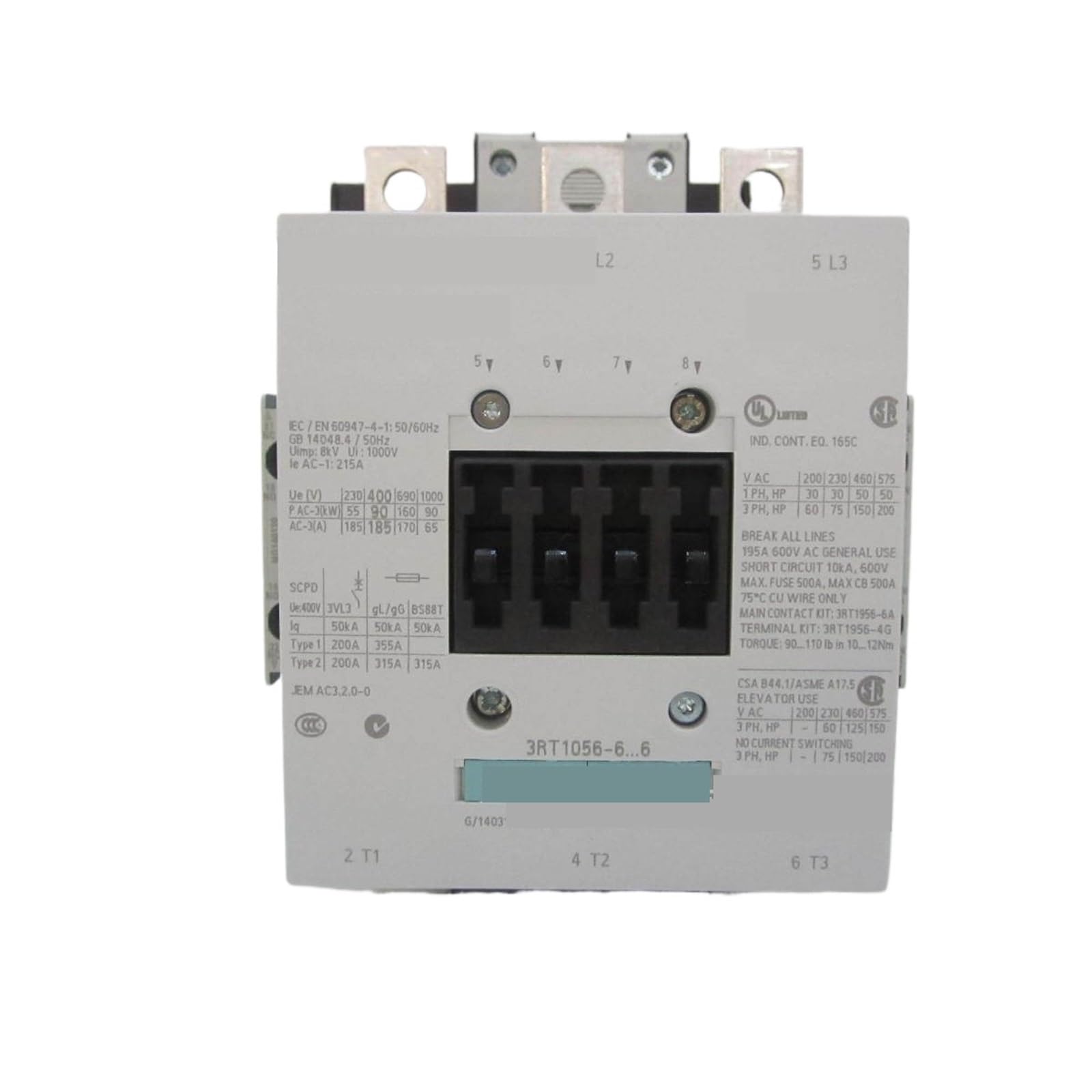 FPJQOBJC Contactor 3RT1065-6AP36