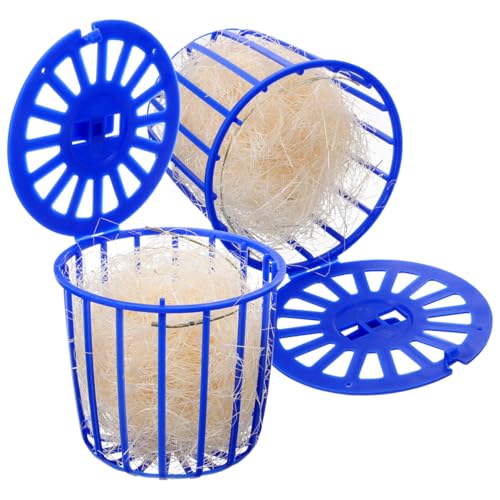 UPKOCH Bird Nest Toy Hanging Cage Nesting Bowl for Parakeets Budgies Small Birds 2.91X2.91X2.75 Inch Natural Jute Bird Relaxing Nest Basin