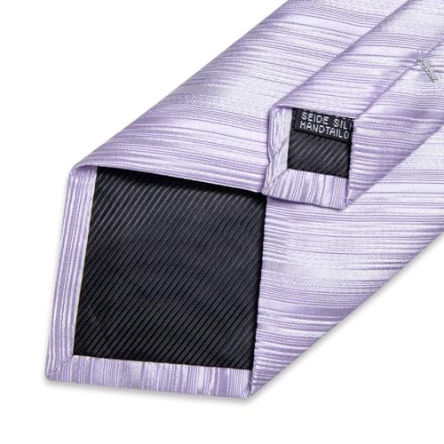 Image of DiBanGu Mens Silk Necktie Solid Color Tie and Pocket Square Cufflink Tie Clip Set Woven Plain Ties for Men Wedding Party