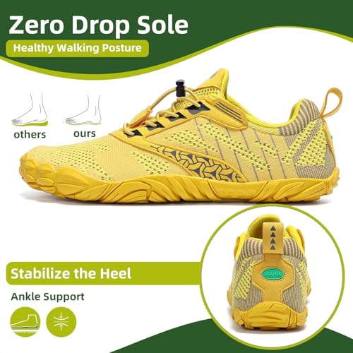 Image of SAGUARO Womens Mens Barefoot Shoes Minimalist Trail Runner Wide Toe Box Zero Drop Outdoor Cross Training Shoe