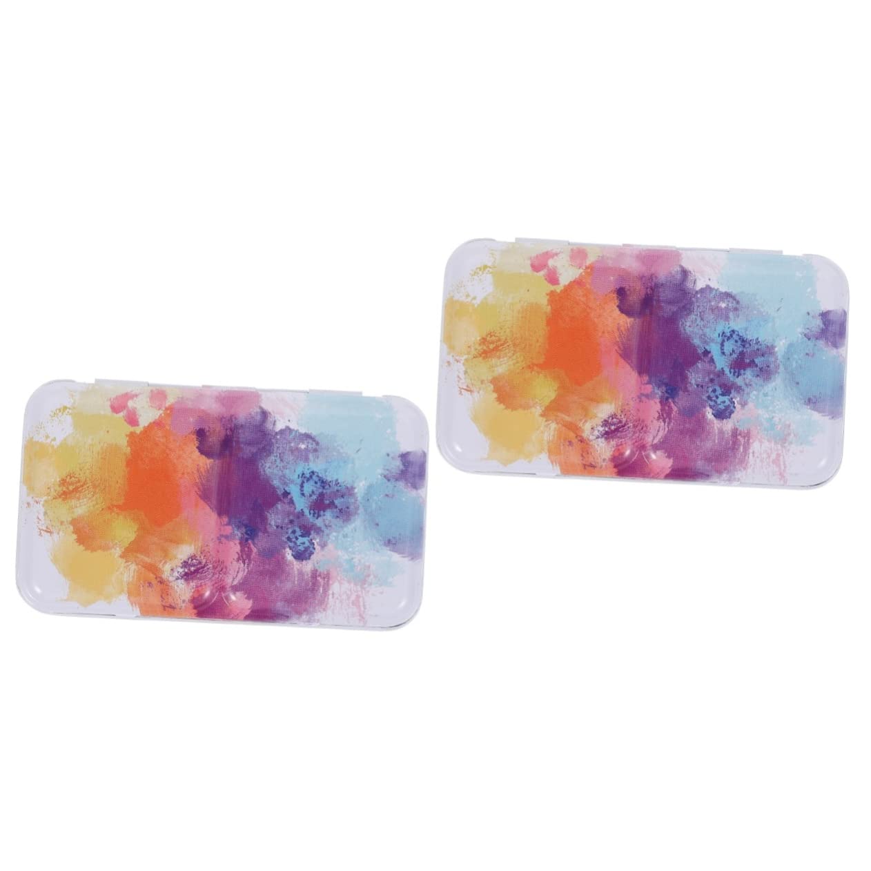 2sätze Aquarellbox Tragbare Metallpalette Mit Fächern Klappbare Künstler Und Schüler Für Unterwegs Leicht Und Langlebig Für Kreative Projekte