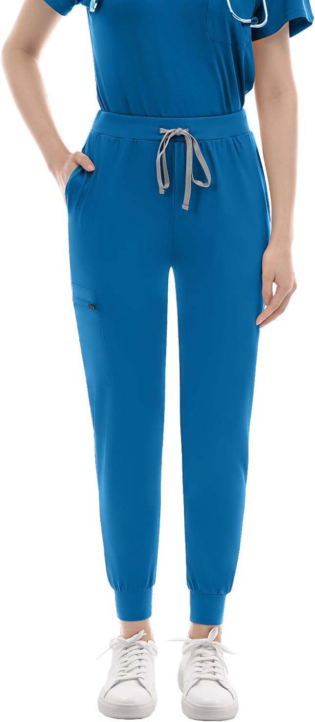 Scrub Pants for Women, Slim Fit Jogger Scrub Pants