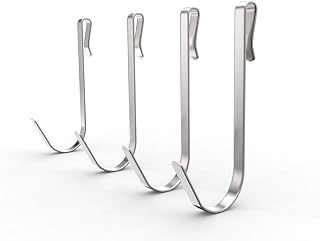 KINCMAX Stainless Steel Heavy Duty S Hooks for Bathroom Showers Organizer Hanging - Bathroom Shower Organizer Adhesive Replacement - Rust Proof Shower Caddy Hanging Hang Rack Hooks