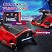 Aosom 12V Electric Go Kart, 5 MPH Drifting Car, Battery Powered Ride on Toy Outdoor with Slow Start, Music, Colorful Lights, for 8-12 Years Old, Red