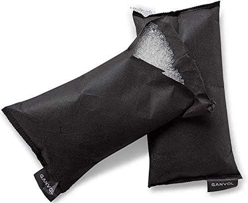 Ganvol Reusable 500g Silica Gel Dehumidifier Sachets, Moisture Damp Absorber for Pet Food, Medication, Effective Wardrobe Humidity Damp Remover, To Keep Pet Food and Medication fresh + 2 Straps