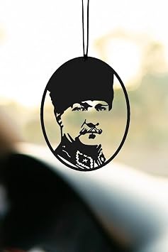Car Decoration Metal Gazi Mustafa Kemal Atat rk Rear View Mirror Decoration Real Silhouette Auto Accessory