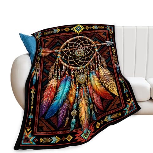 nanen Dream Catcher Blanket Native Tribal Blankets Gifts for Women 40"X50"
