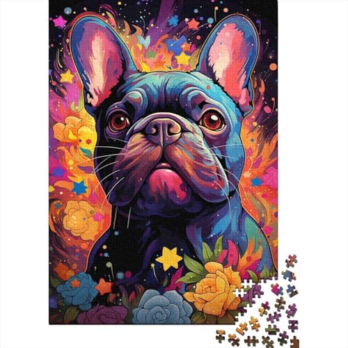 Juego de puzzle de 1000 piezas de Bulldog Francés para llenar tu hogar de color