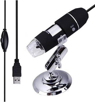 Digital Microscope, USB Electron Microscope, Camera Microscope, Camera Microscope, Video and Photo Capture, Compatible with Windows, MacOS, Android