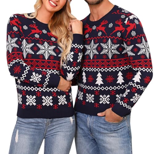 Weihnachtspullover Christbaum 18 Irdcomps Weihnachtspullover Herren Christmas Sweater Langarm...