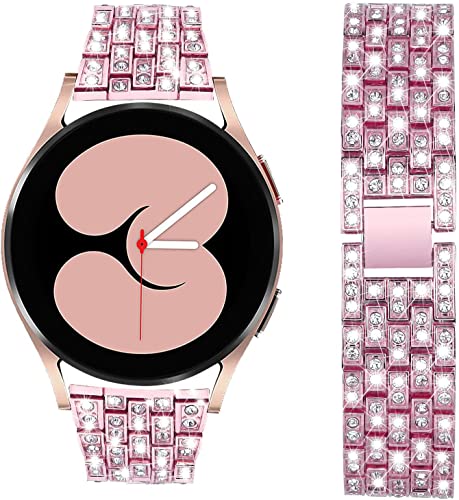 22mm Jewelry Bling Band for Samsung Galaxy Watch 3 45mm/Galaxy Watch 46mm/Gear S3 Frontier/Classic Bands, Diamond Metal Strap Wristbands for Garmin Venu 3/2/vivoactive 4/Forerunner 965/255/265/955
