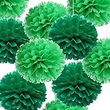 14' Green Tissue Pom Poms Kit...