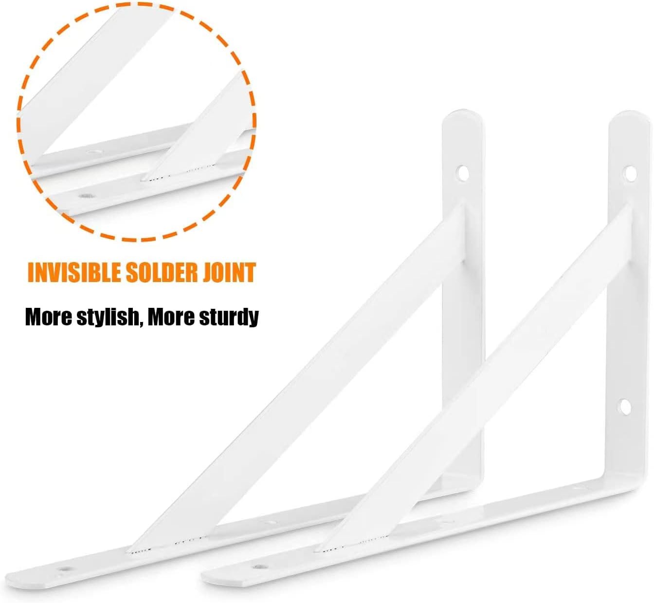 Buy 12 Inch Shelf Brackets, 6 Pack Heavy Duty L Brackets for Shelves