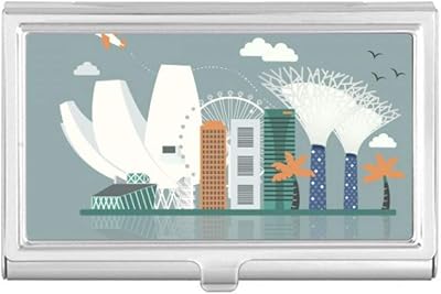 Singapore Famous Places Landmark Business Card Holder Case Pocket Box Wallet
