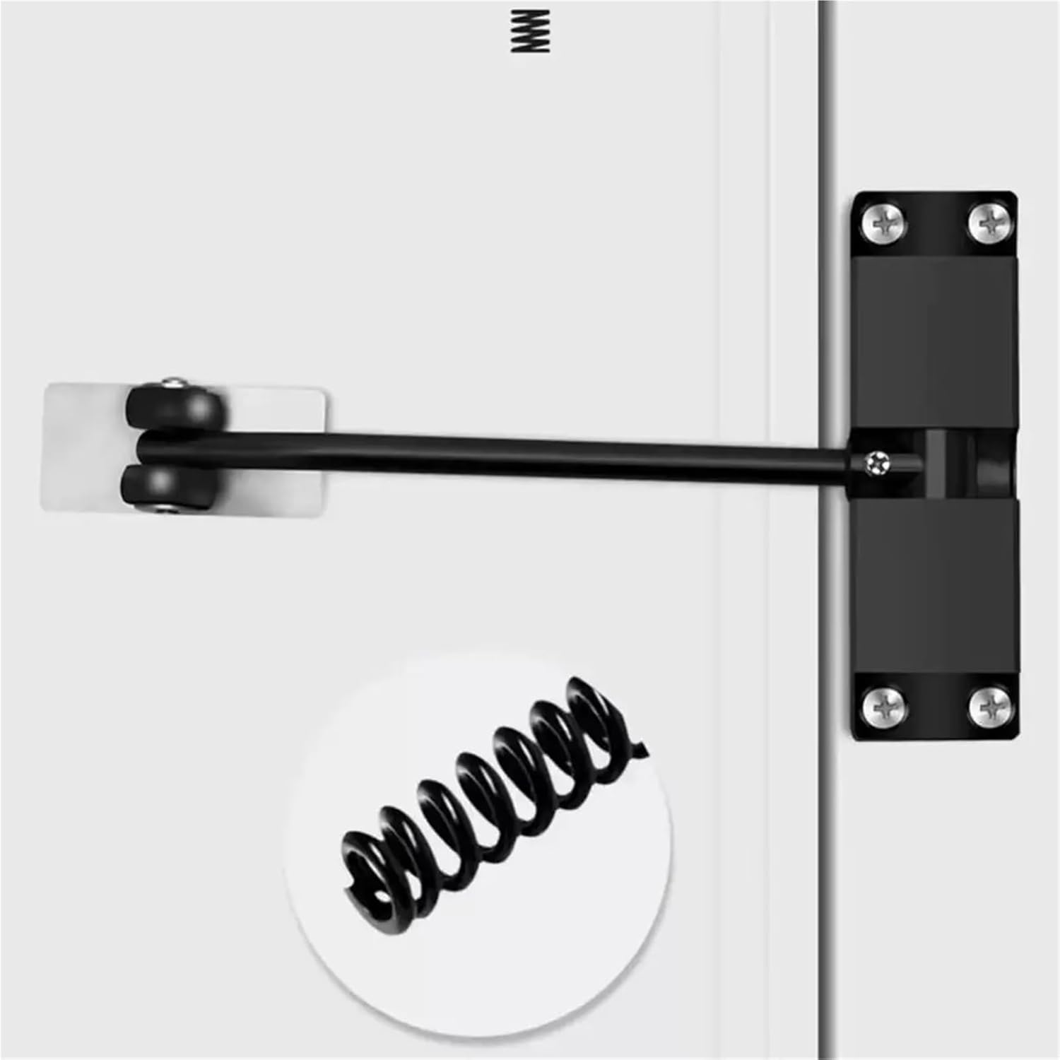 Aluminum Alloy Door Closer Wear Resist Self-Closing Closing Hinge Mounted Safety Spring Furniture(DVPPS02)