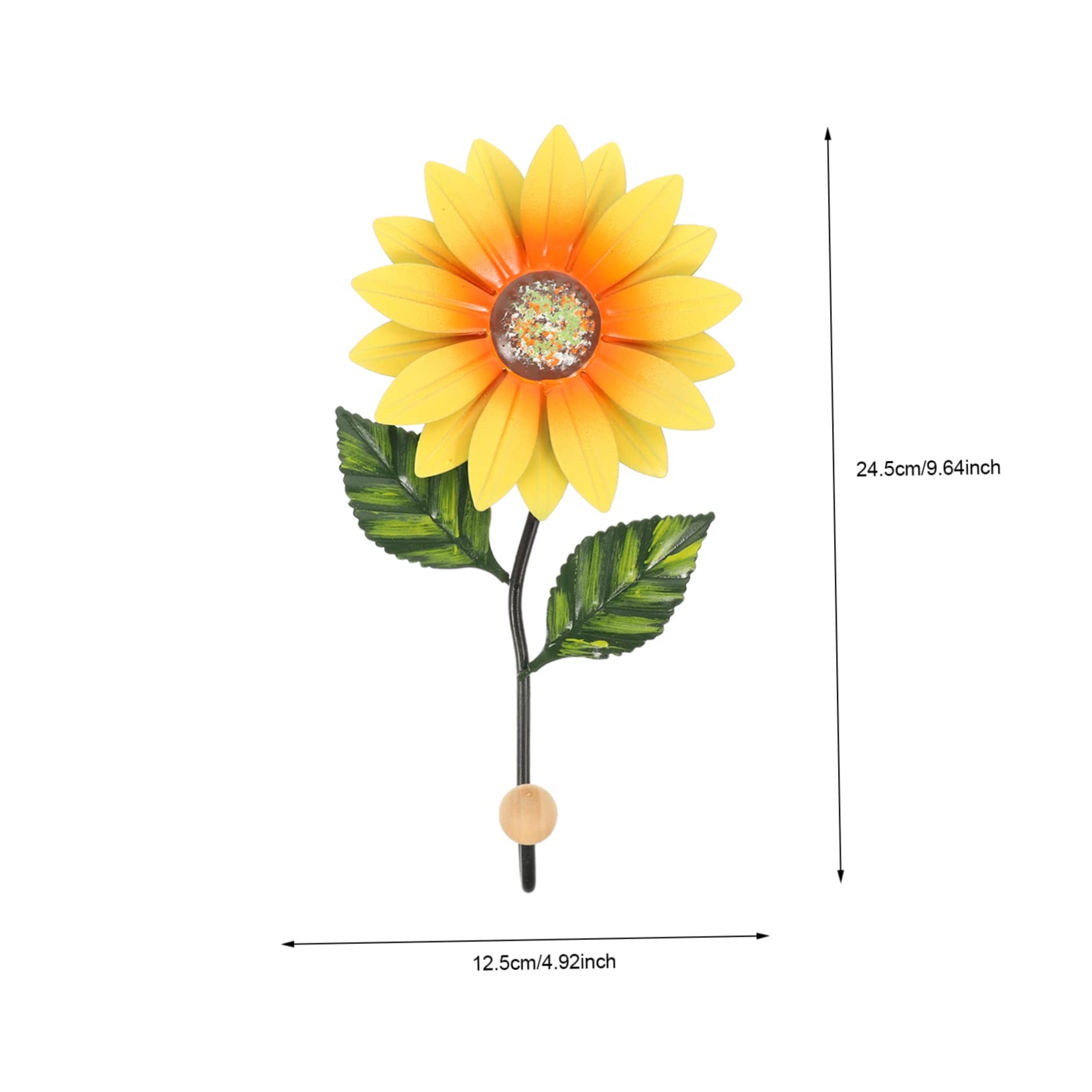 Happyyami Flower Shape Hanging Hook Decorative Iron Wall Ornament for Home Daisy Design Compact for Space Saving Year Nature Accents