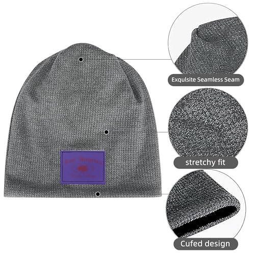 Bonnet tricoté festif isolant à motif gaufré numérique Gray 18