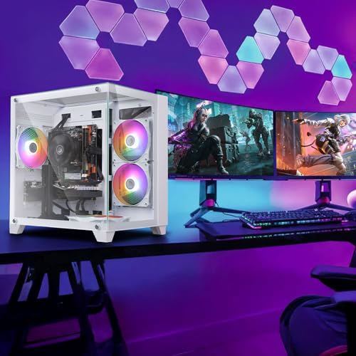 Image of Prebuilt Gaming PC Desktop,Ryzen R5 5500 Business Office Tower Computers PC | GTX1660S 6G Graphics Card, 16GB RAM and 512GB SSD, WiFi, Win11, Suitable for Study,transaction,Entertainment,Gaming, etc.