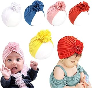 Newborn Baby Head Wrap Hat Infant Cotton Soft Cute Nursery Beanie Headband Top