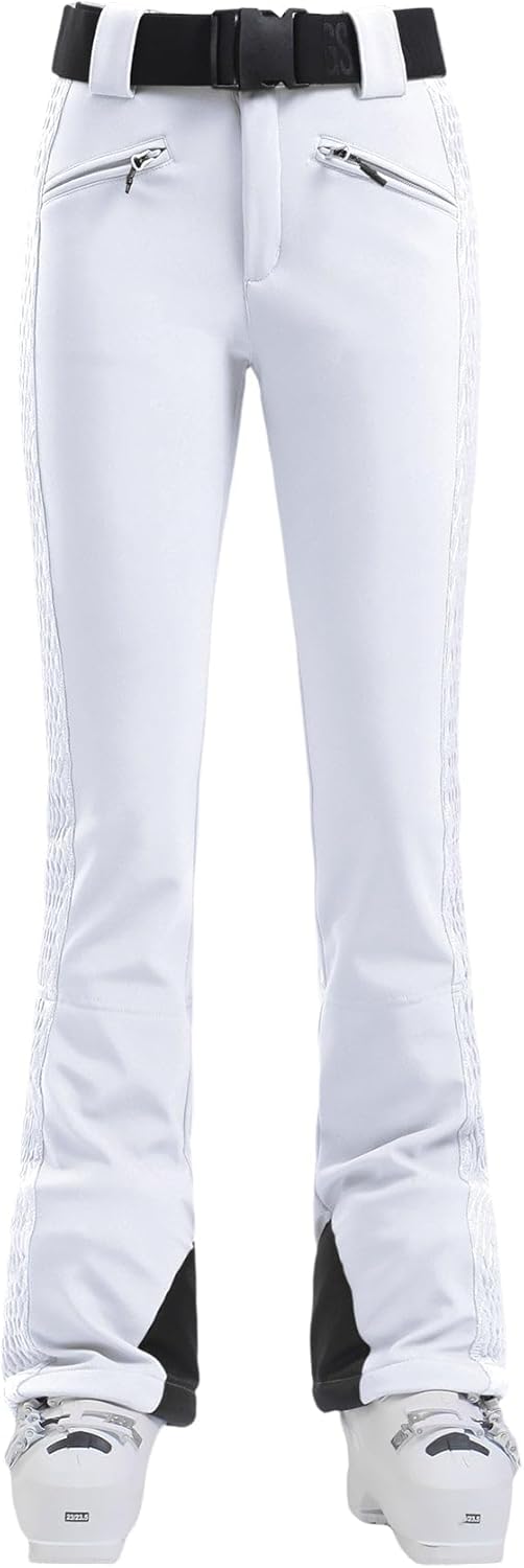 GSOU SNOW Womens Ski Pants Slim Fit Waterproof Insulated Snow Pants Flared Winter Outdoor Hiking Warm