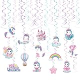 DECORACIÓN DE FIESTA PERFECTA: El juego de espiral de decoración de unicornio contiene 14 decoraciones de tarjetas, 10 de las cuales son unicornios en diferentes formas. Puede satisfacer la curiosidad de los niños sobre los unicornios y es una decoración perfecta para la decoración de fiestas. Son adecuados para fiestas de cumpleaños, fiestas temáticas y muchas otras fiestas.